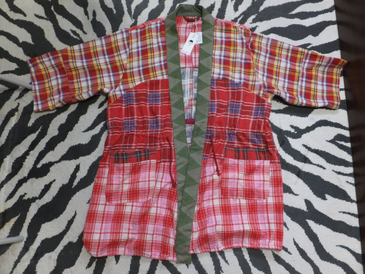 NASNGWAM ZEN BARBARIAN COAT RED ナスングワム 半纏風チェック