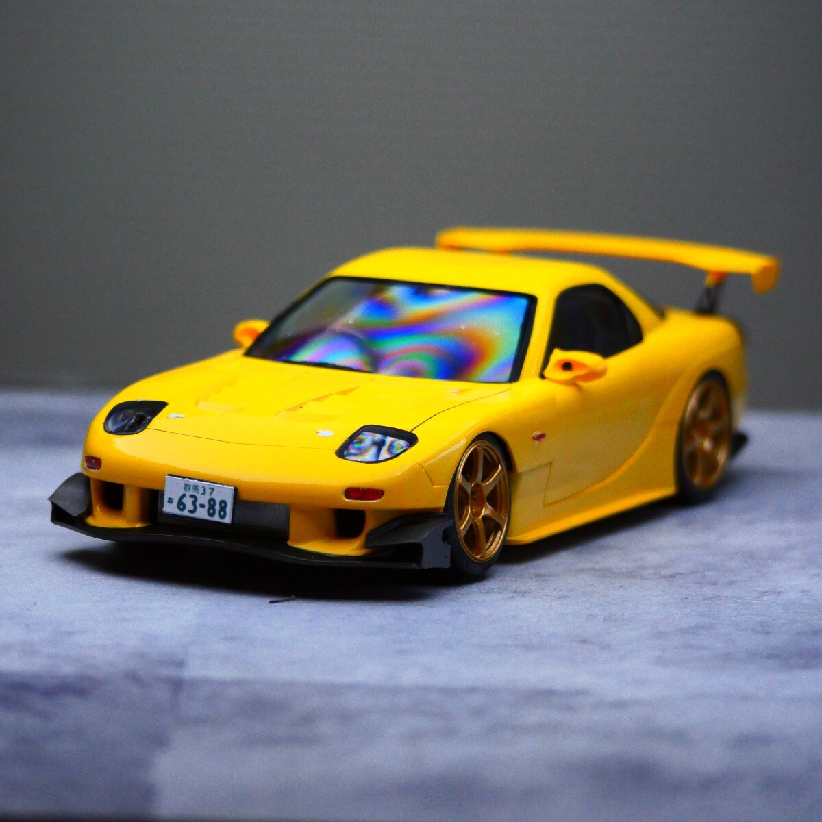 アオシマ プラモデル 完成品 頭文字Dシリーズ 1/24 高橋啓介 FD3S RX-7