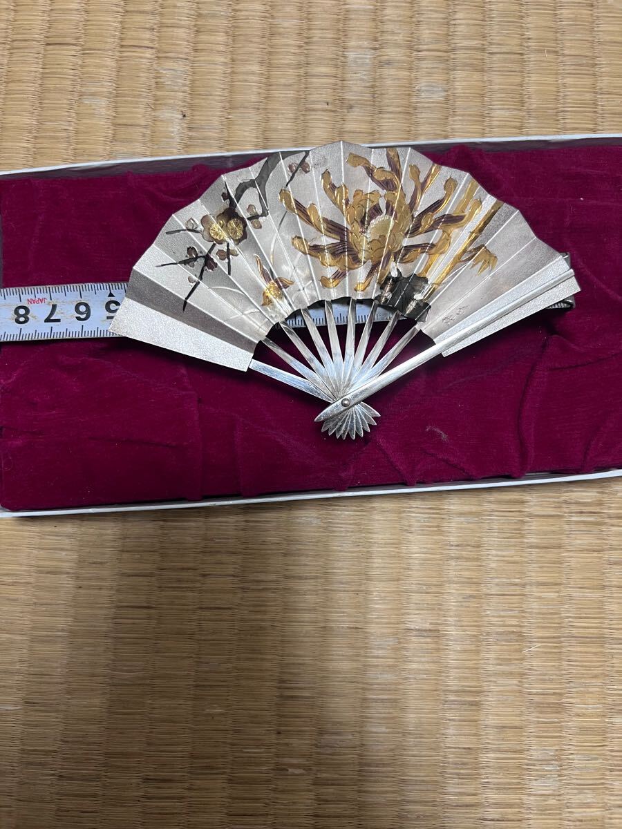武比古 純銀 扇 松竹梅 シルバー takehiko 伝統工芸品 関工芸 和風
