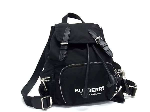 1円 □美品□ BURBERRY バーバリー ナイロン×レザー リュックサック