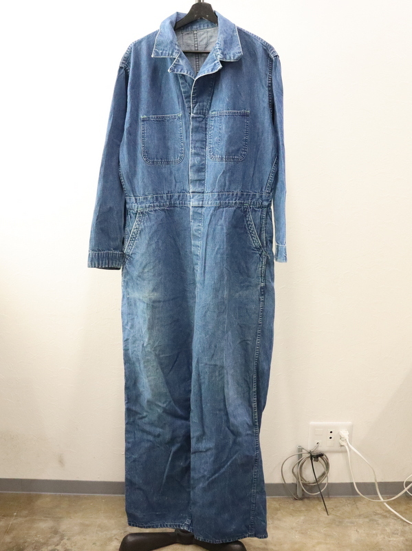 t67 60sビンテージ BLUETOP デニム つなぎ□1960年代製 約Lサイズ