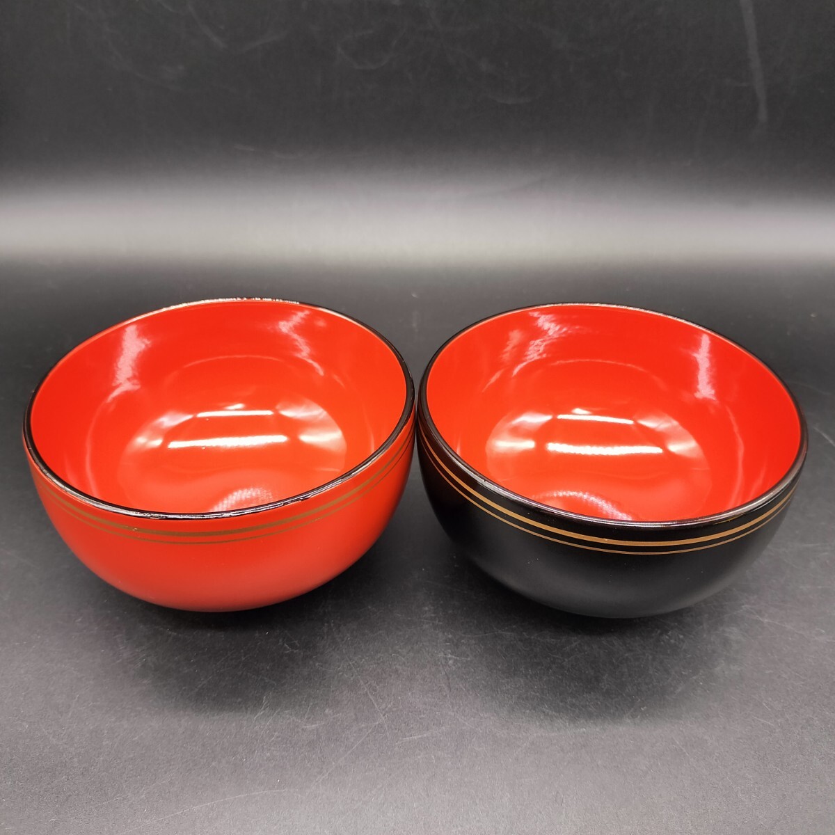会津塗 天然木 夫婦椀 汁椀 漆器 和食器 お椀 椀 チ10(椀)｜売買された