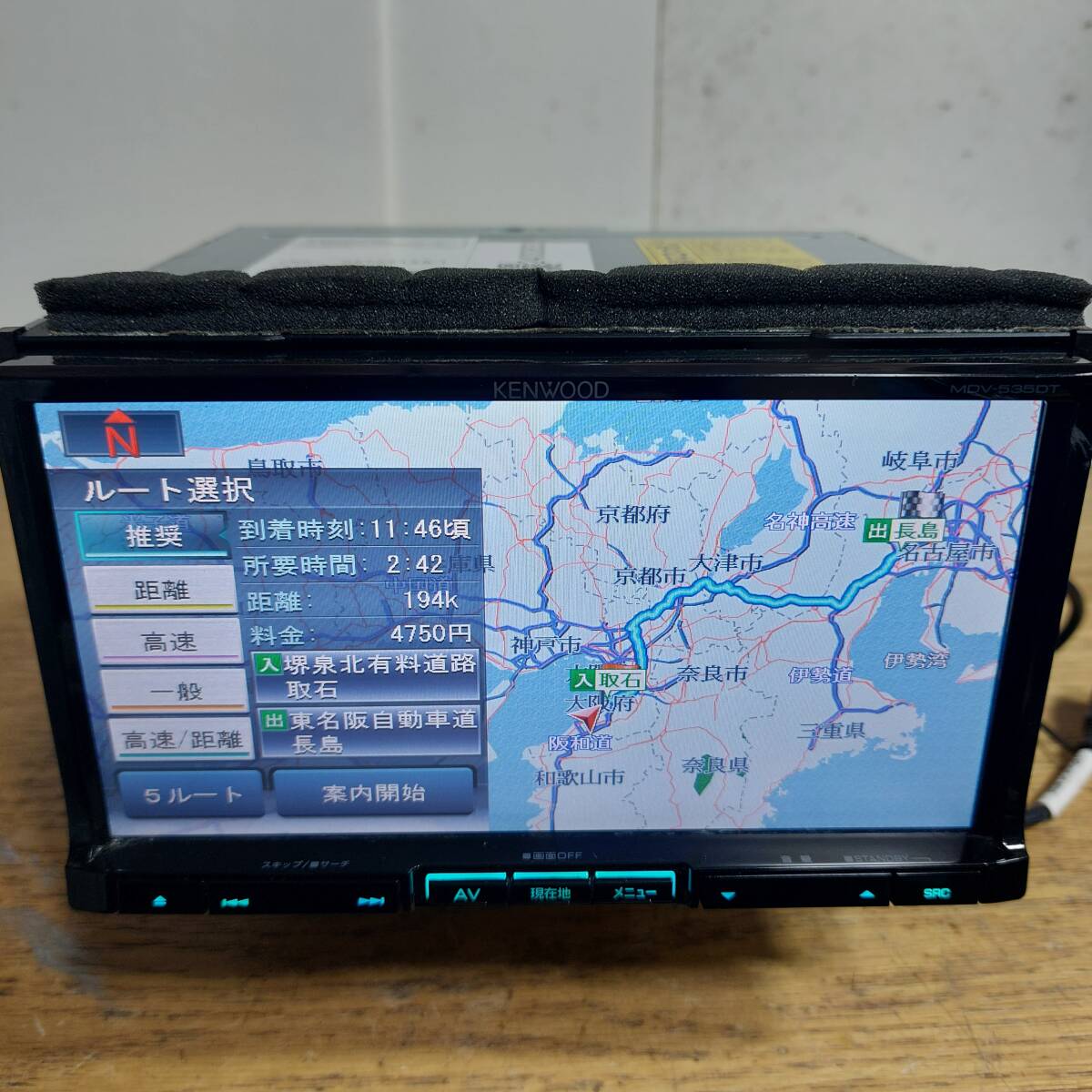 KENWOOD ケンウッド MDV-535DT 2011年 CD カーナビ 彩速ナビ SDナビ 