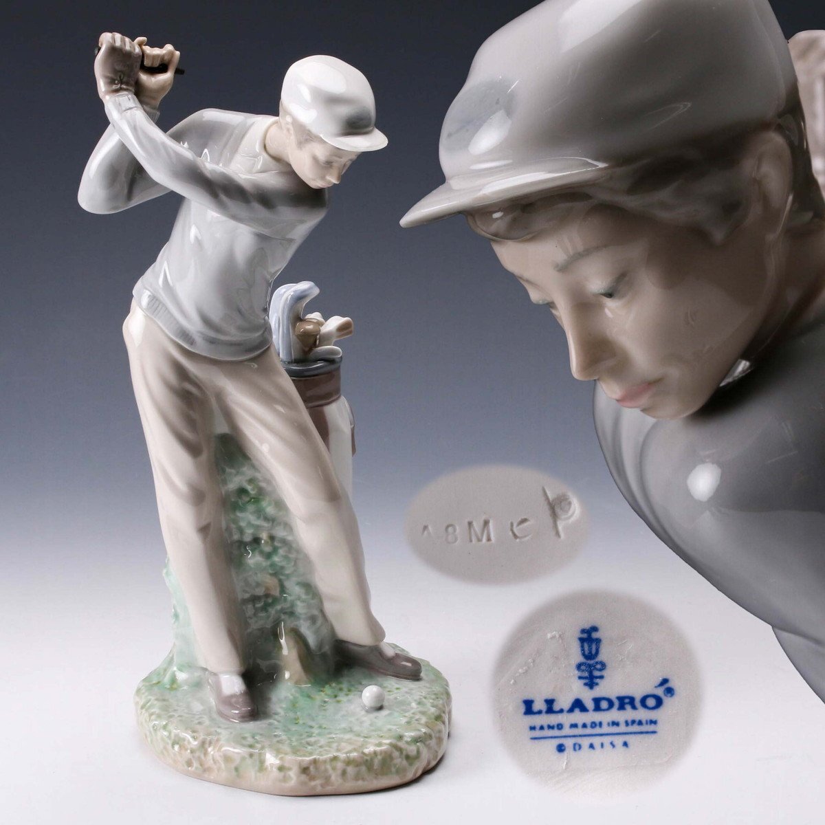 LLADRO リヤドロ フィギュリン ナイスショット 4824 箱無 錆有 陶器 LLADRO リヤドロ フィギュリン ナイスショット 4824 箱無 錆有 陶器