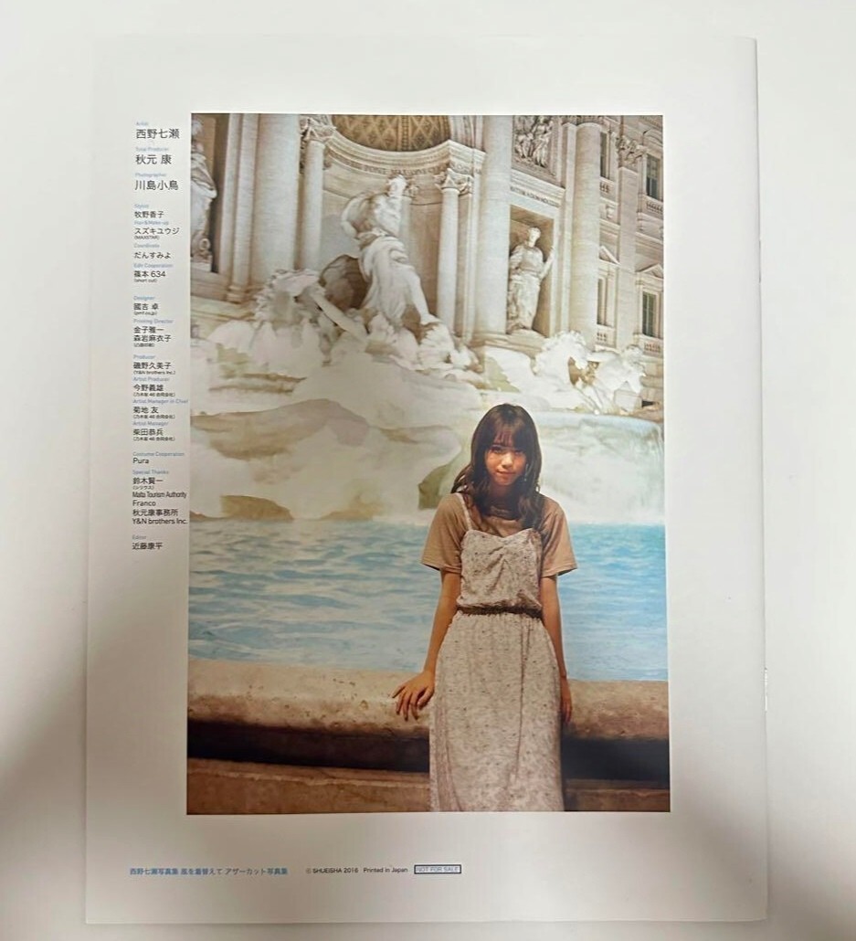 乃木坂46 西野七瀬 アザーカット写真集 風を着替えて 乃木坂46西野七瀬