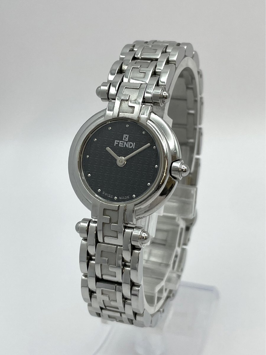 1円～/FENDI/フェンディ/orologi/オロロジ/750L/2針/黒文字盤/シルバー