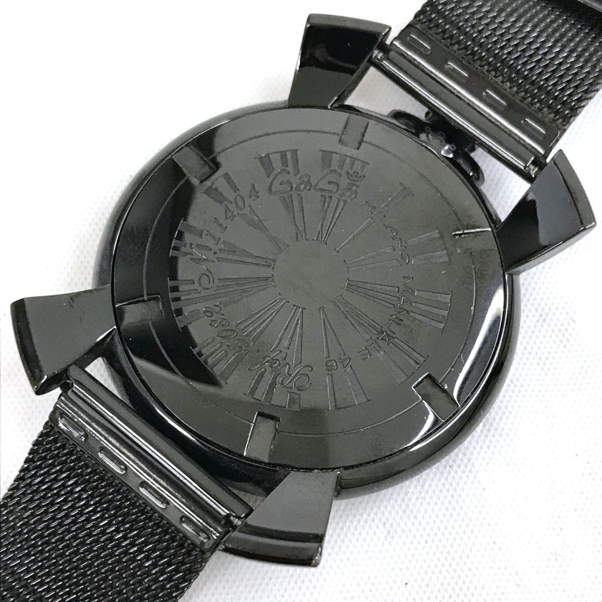 ガガミラノ　マヌアーレ46　スモールセコンド　ブラック 美品 GaGaMILANO ガガミラノ MANUALE 46 マヌアーレ 腕時計 5082