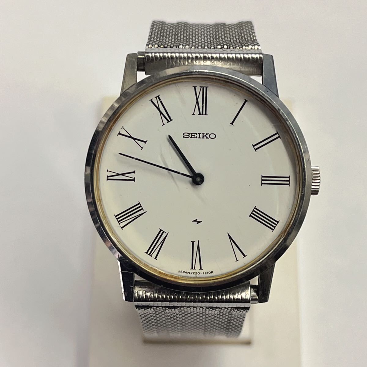 シャリオ セイコー SEIKO メンズ QZ ホワイト文字盤 クォーツ6431-5180 