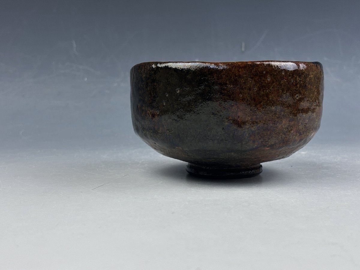 大樋焼 大樋楽吉 八代目長左衛門 飴釉 御茶碗 抹茶碗 無傷 共箱 茶器