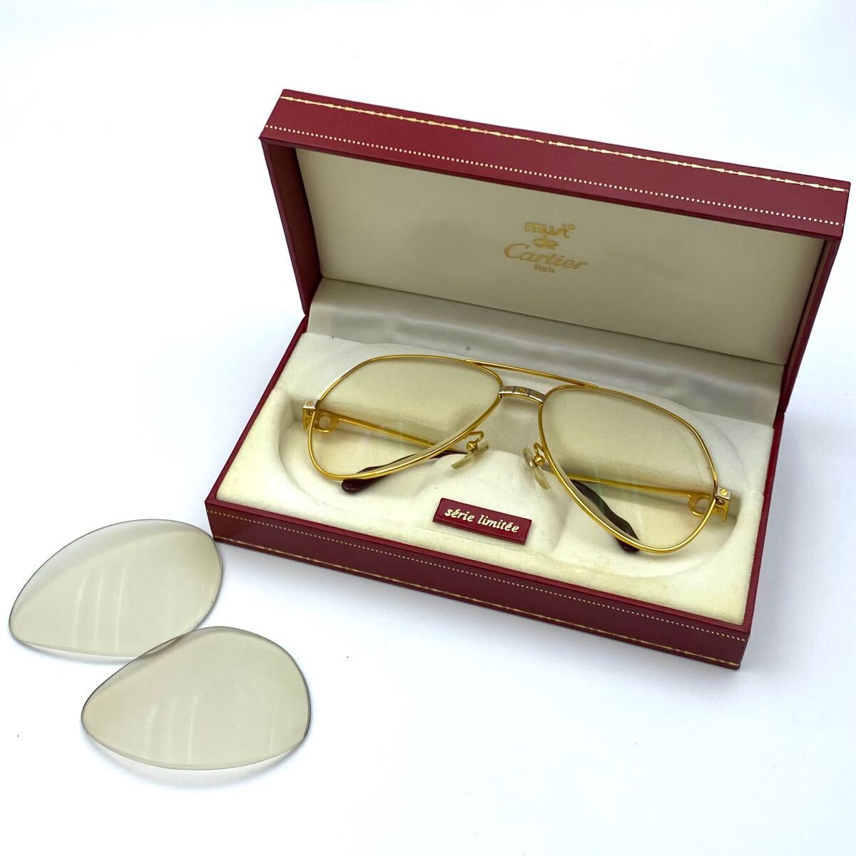 サングラス カルティエ ティアドロップ サントス Cartier - 美品 