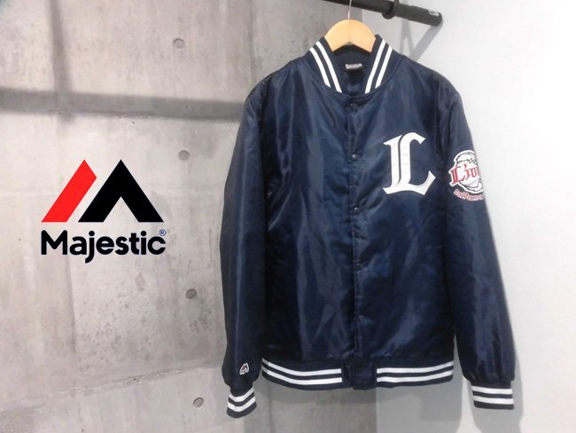 美品 埼玉西武ライオンズ Majestic マジェスティック 中綿 スタジアム 
