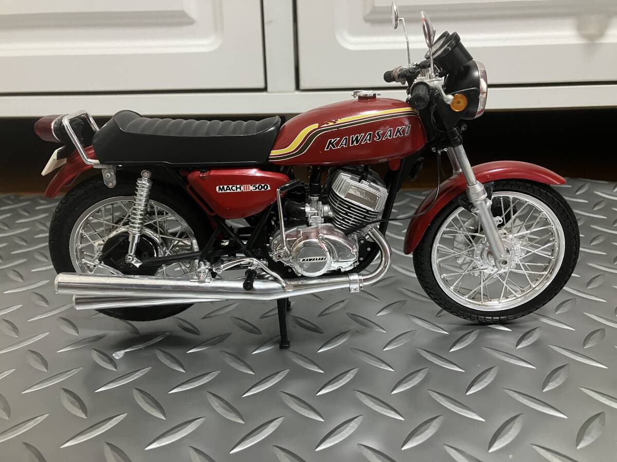 ナガノ 1/8 KAWASAKI MACHⅢ 500 SS 完成ジャンク品 ナガノ カワサキ 1