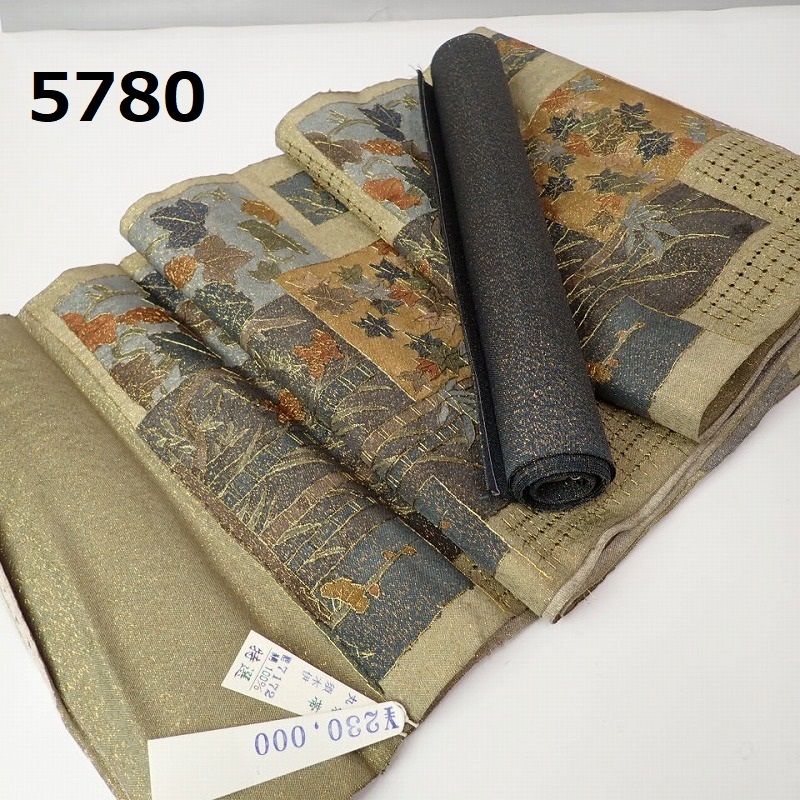 □TA-5780 総刺繍 袋帯 未仕立 反物 中国刺繍 全通 絹 20250109 【公式