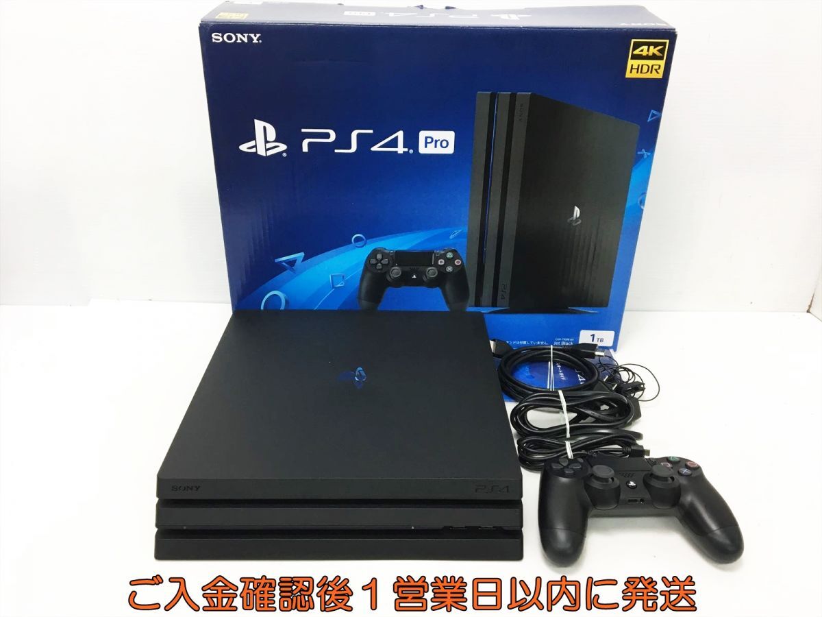 【1円】PS4Pro 本体 セット 1TB ブラック SONY PlayStation4 CUH-7100B 初期化/動作確認済 FW12.00 プレステ4 J03-018tm/G4