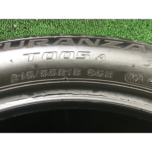 2023年製 7分山 ブリヂストン TURANZA T005A 215/55R18 95H 4本/札幌市手渡し可/中古オンロードタイヤ(夏タイヤ) CX-30 C2_95_9