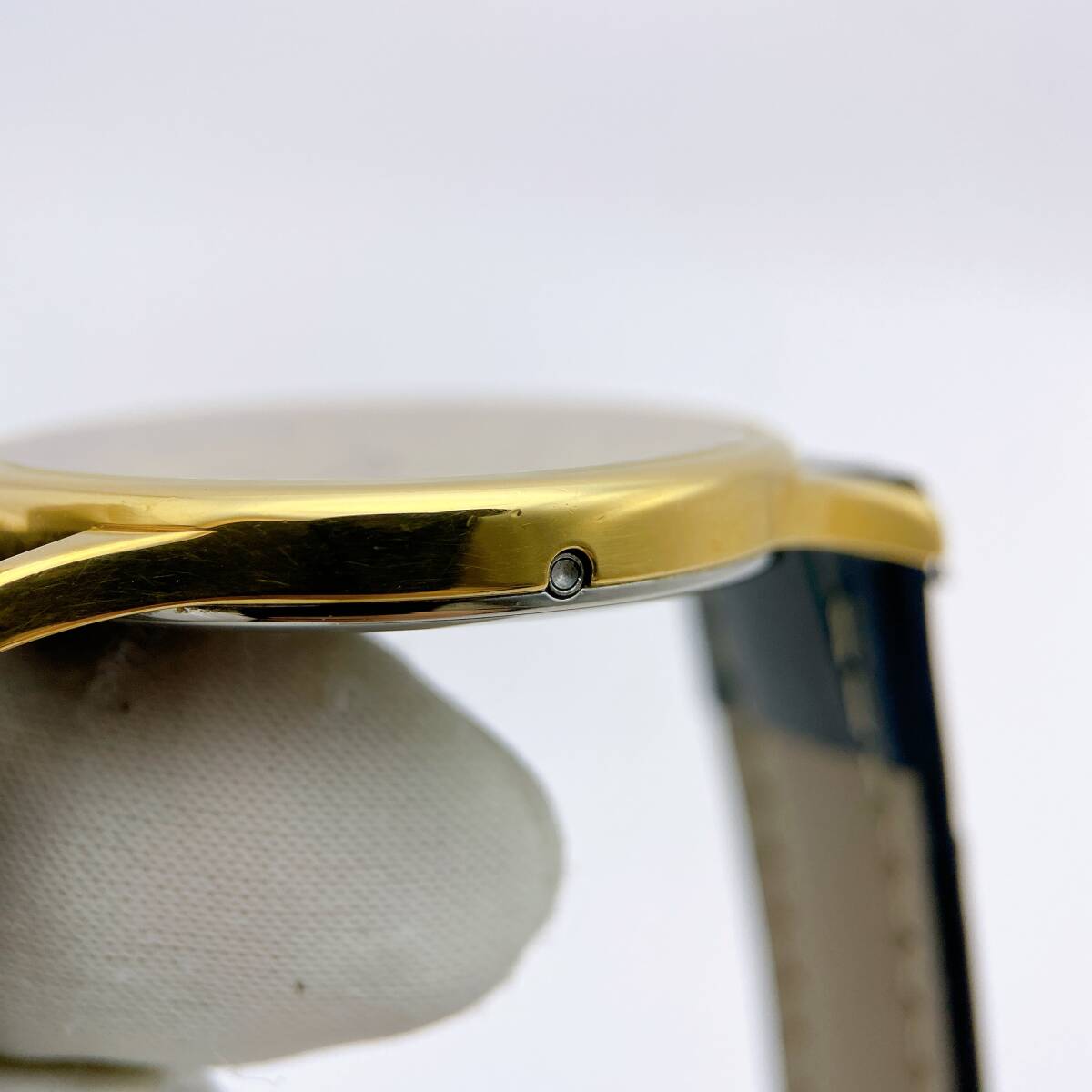 稼働】美品 オメガ OMEGA デビル DEVILLE メンズ 腕時計 クオーツ QZ