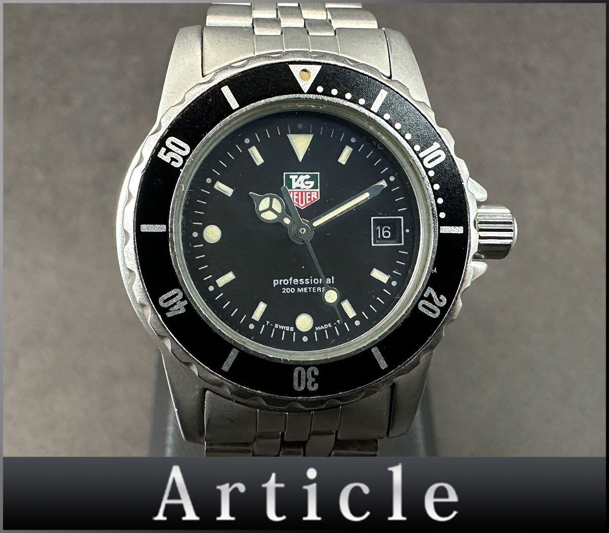 TAG Heuer Professional 200m 腕時計 　ジャンク品 TAG Heuer プロフェッショナル 腕時計 TAG Heuer プロフェッショナル