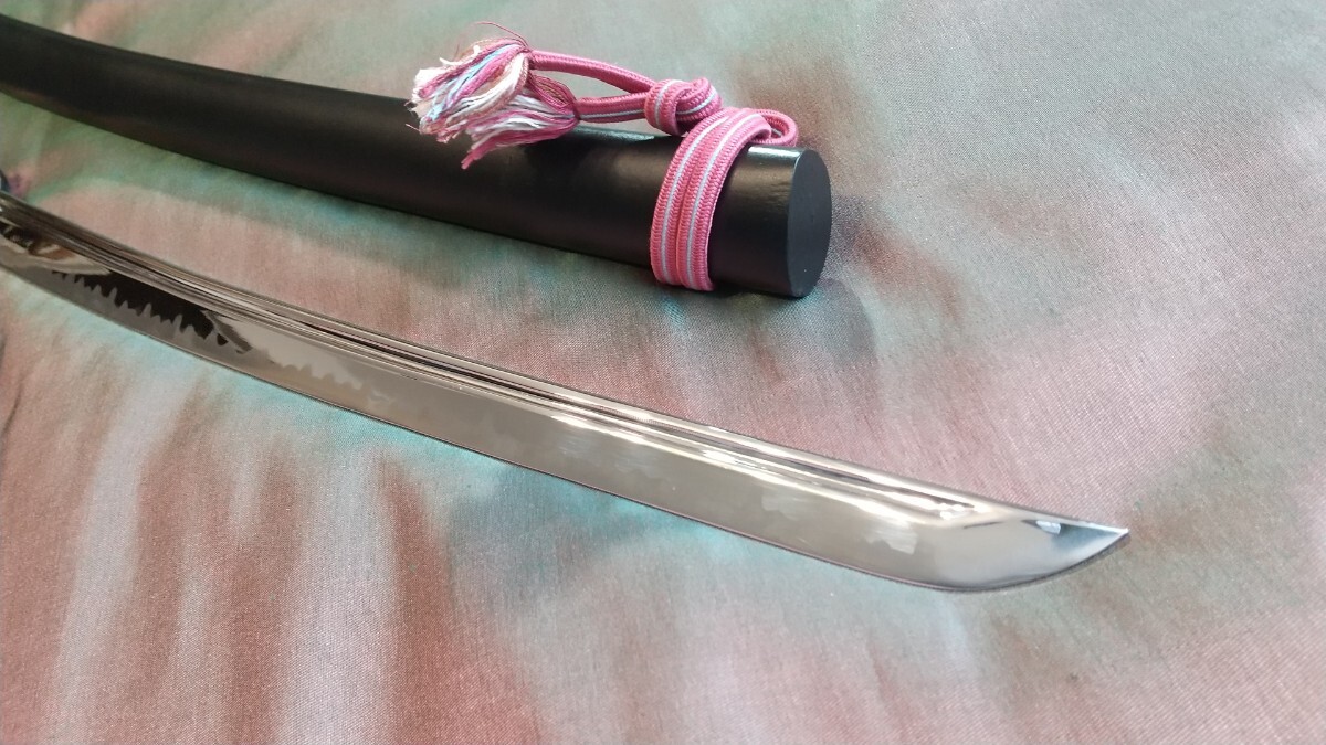 1円スタート【重花丁子刃紋】模造刀 脇差 短刀 刀身 樋入り 居合刀 