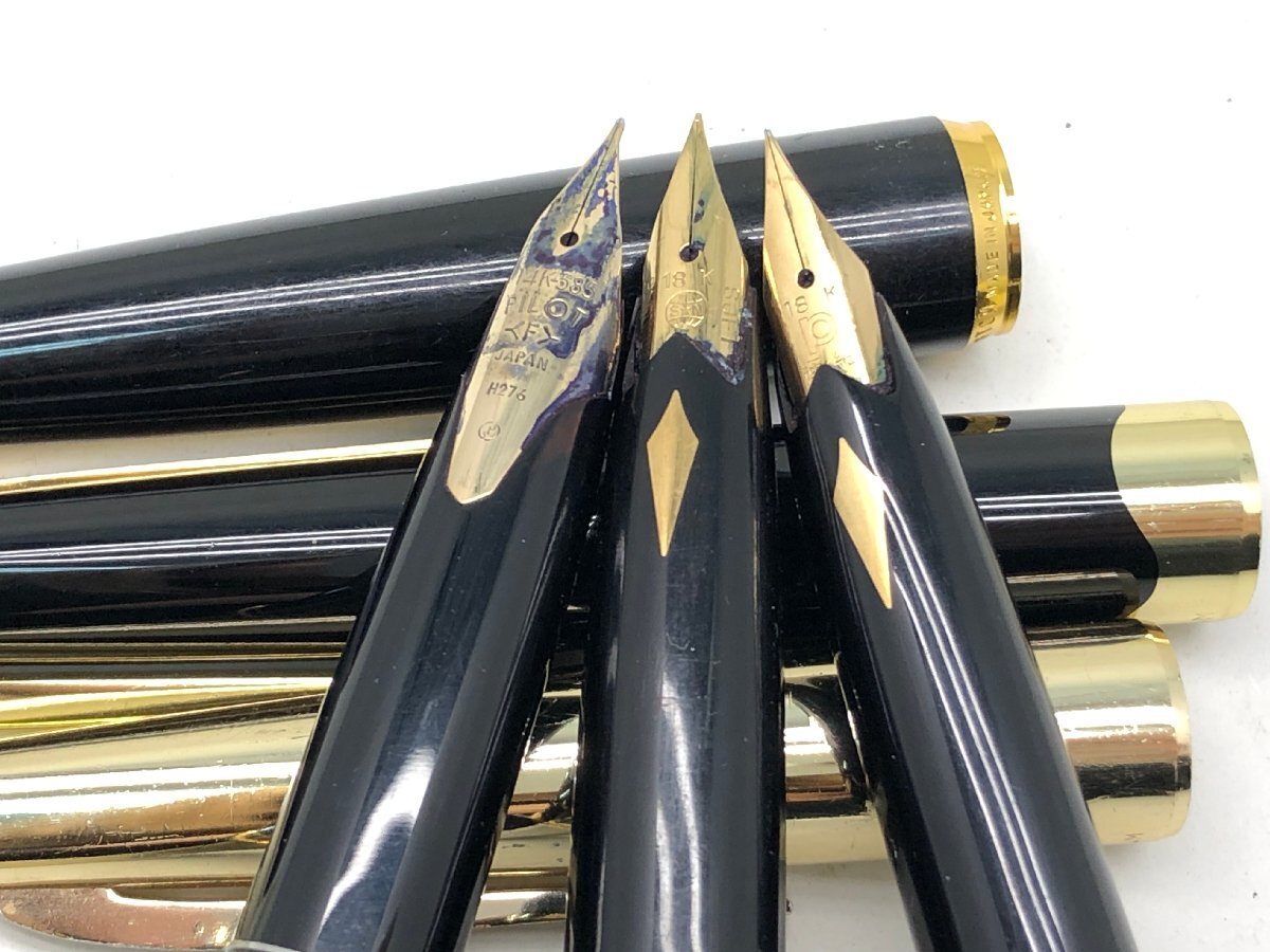 18K 14K 21K 22K 刻印あり 万年筆 17本 プラチナ　Sailor 18K 14K 21K 22K 刻印あり 万年筆 17本 プラチナSailor