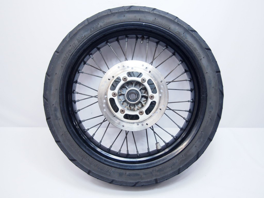 Dトラッカー250 ホイールセット DトラッカーX純正リアホイール4.00×17J軽い振れありLX250V削れ傷 6426