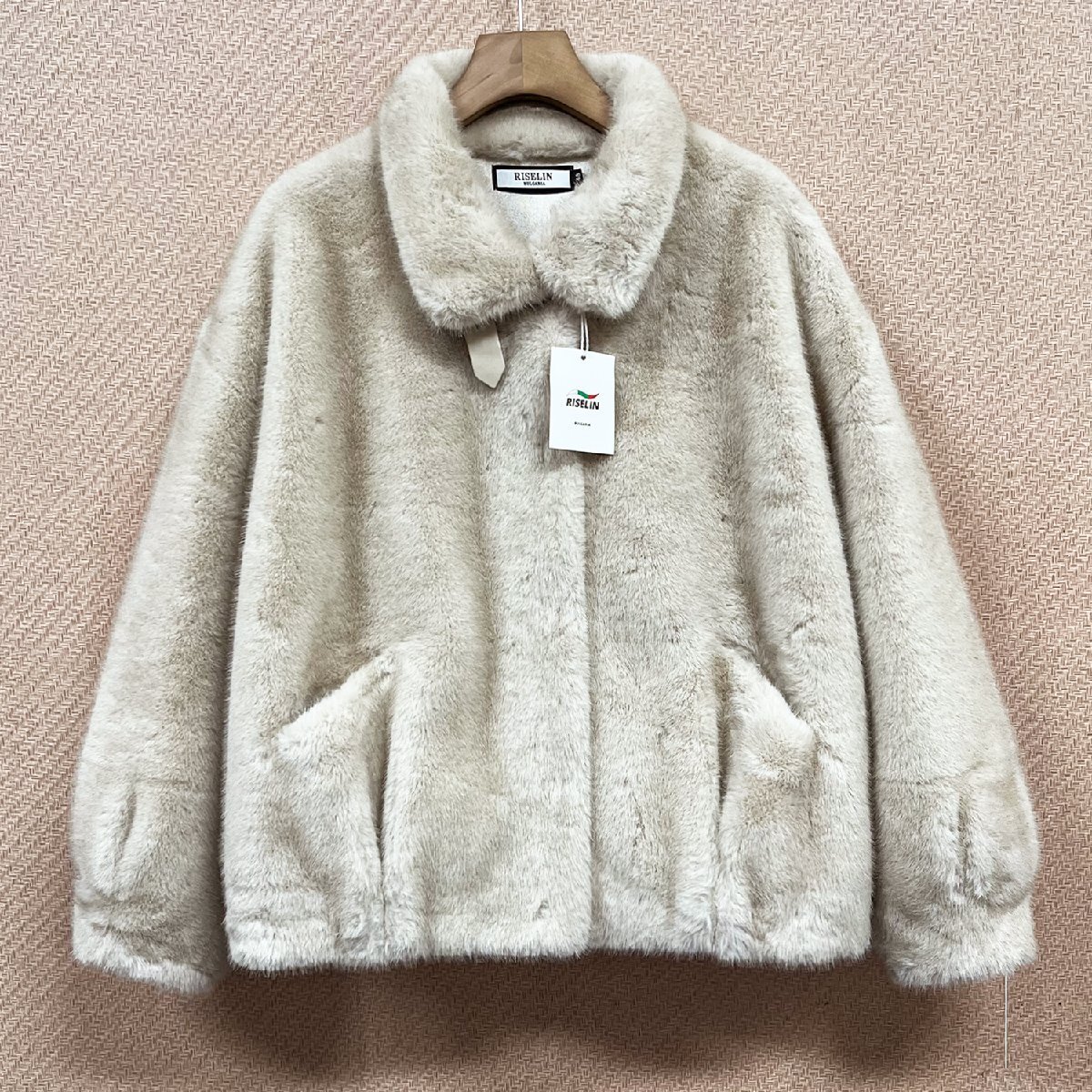レディース RISELIN ミンクカシミヤ混 ファーコート レディース L