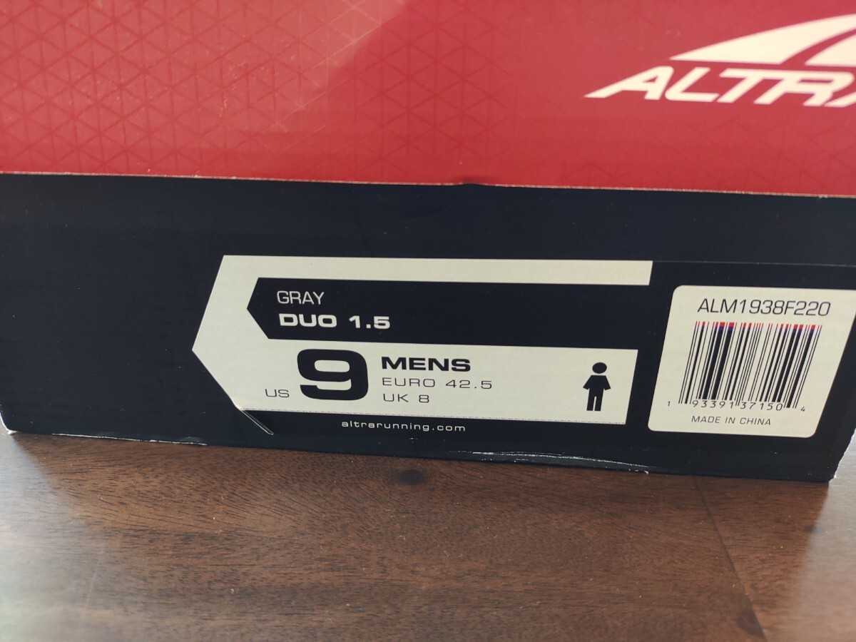 未使用　アルトラ　ALTRA DUO1.5 US9.0 マラソン　ランニング　メンズ_4