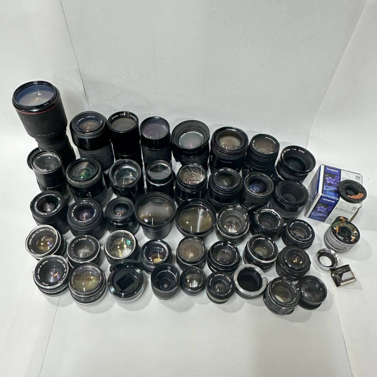 ☆ 1円〜【44点まとめ売り】 カメラレンズ OLYMPUS Nikon SIGMA PENTAX 