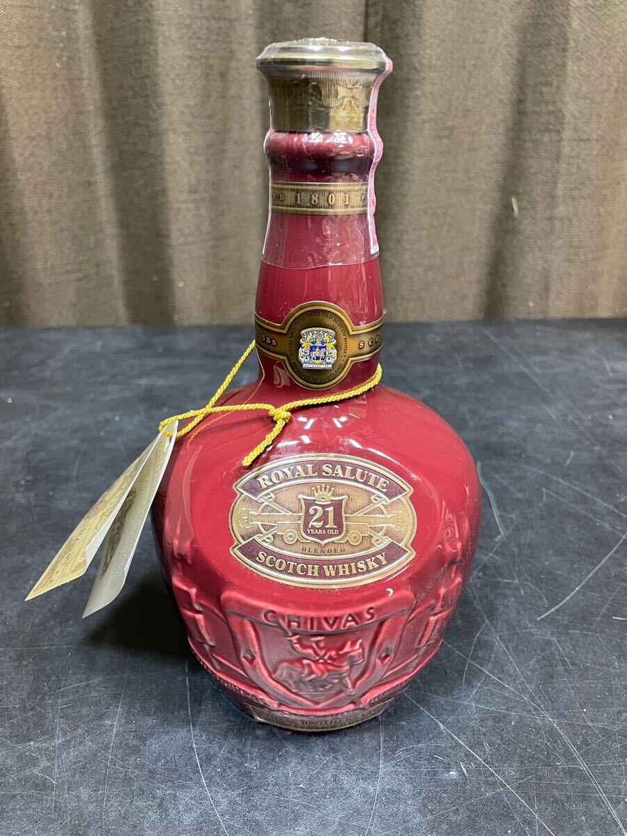 未開栓！ シーバス ブラザーズ ロイヤルサルート 21年 緑陶器 700ml 未開栓 CHIVAS ROYAL SALUTE シーバス ロイヤル サルート 21年 40