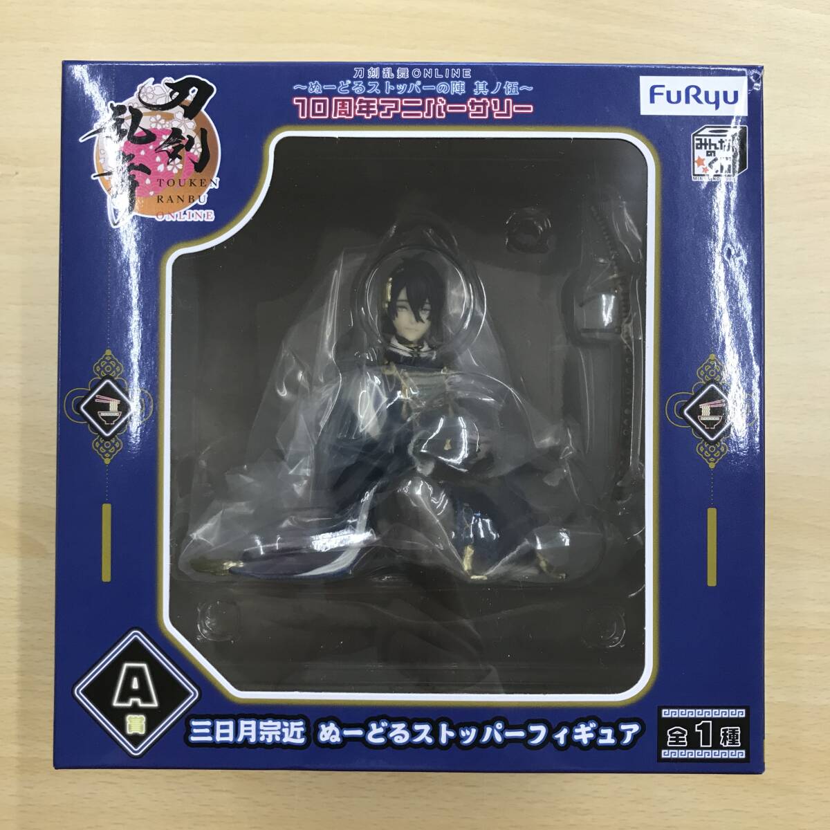 107 B-911/【未開封】刀剣乱舞ONLINE ぬーどるストッパーの陣 其ノ伍 10周年アニバーサリー A賞 三日月宗近 ぬーどるストッパーフィギュア ～ぬーどるストッパーの陣 刀剣乱舞ONLINE みんなのくじ 0 -ONLINE- ～ぬーどるストッパーの陣～』A～G賞の賞品