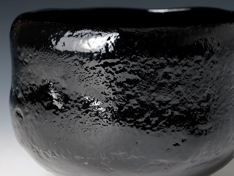 古美味】塗師 前端雅峯 黒乾漆茶碗 茶道具 保証品 8mET(椀)｜売買され