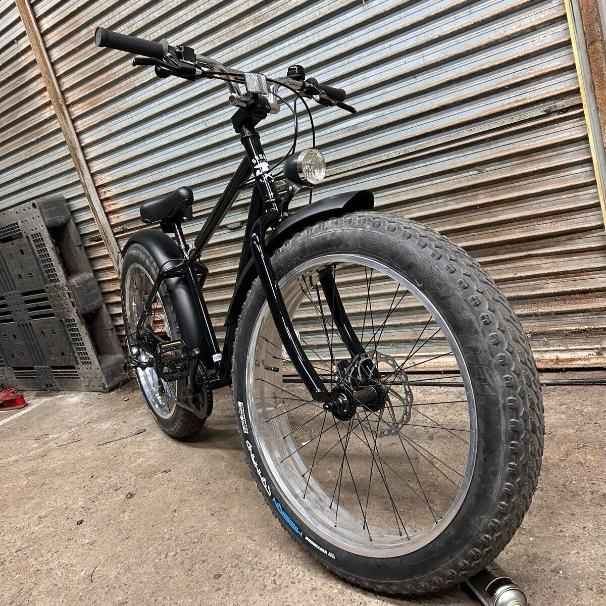 希少ホイール BRONX 4.0DD ブロンクス 26インチ FAT BIKE 26×4.0 ファットバイク クロームホイール ポリッシュ 7段変速 ビーチクルーザー _1