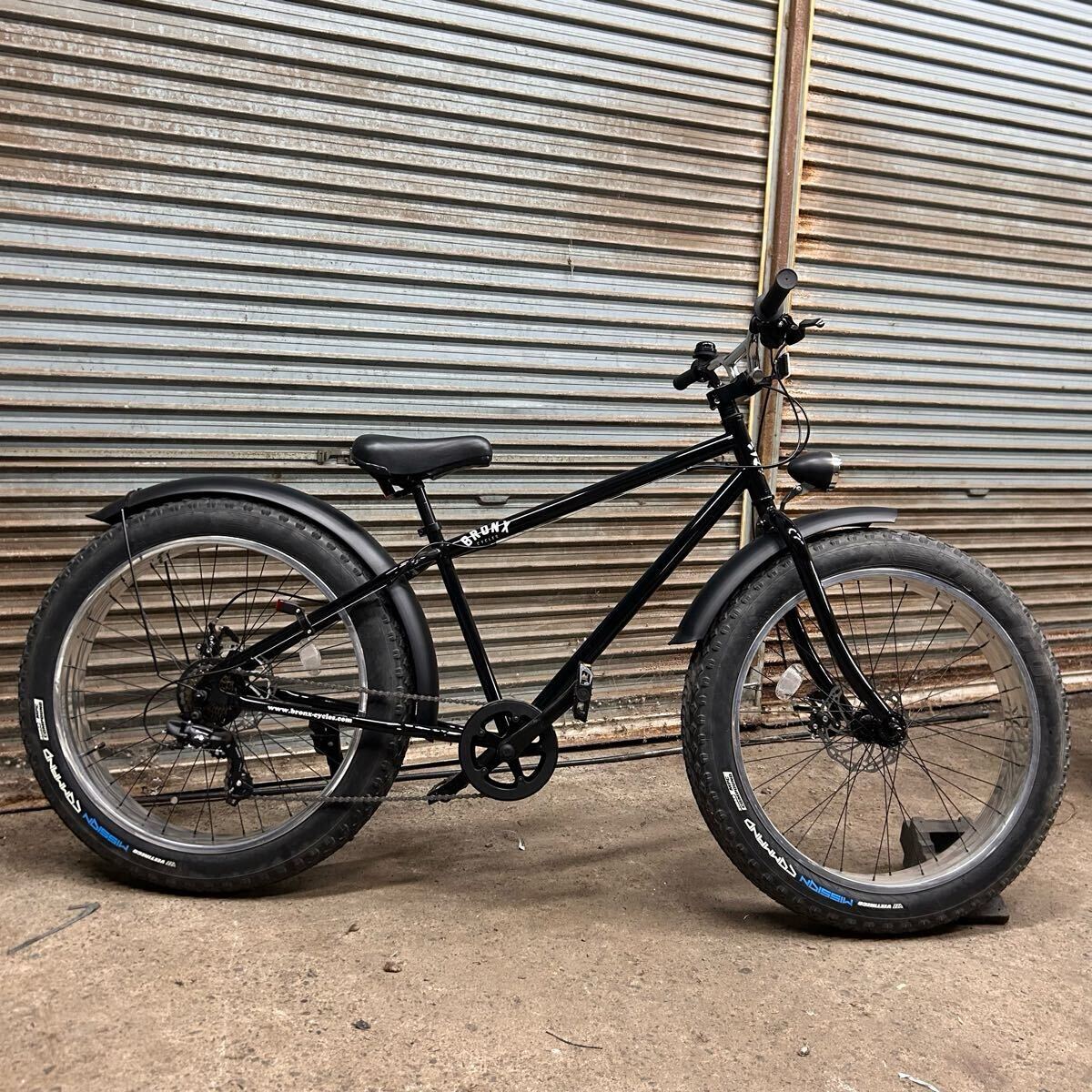 希少ホイール BRONX 4.0DD ブロンクス 26インチ FAT BIKE 26×4.0 ファットバイク クロームホイール ポリッシュ 7段変速 ビーチクルーザー _2
