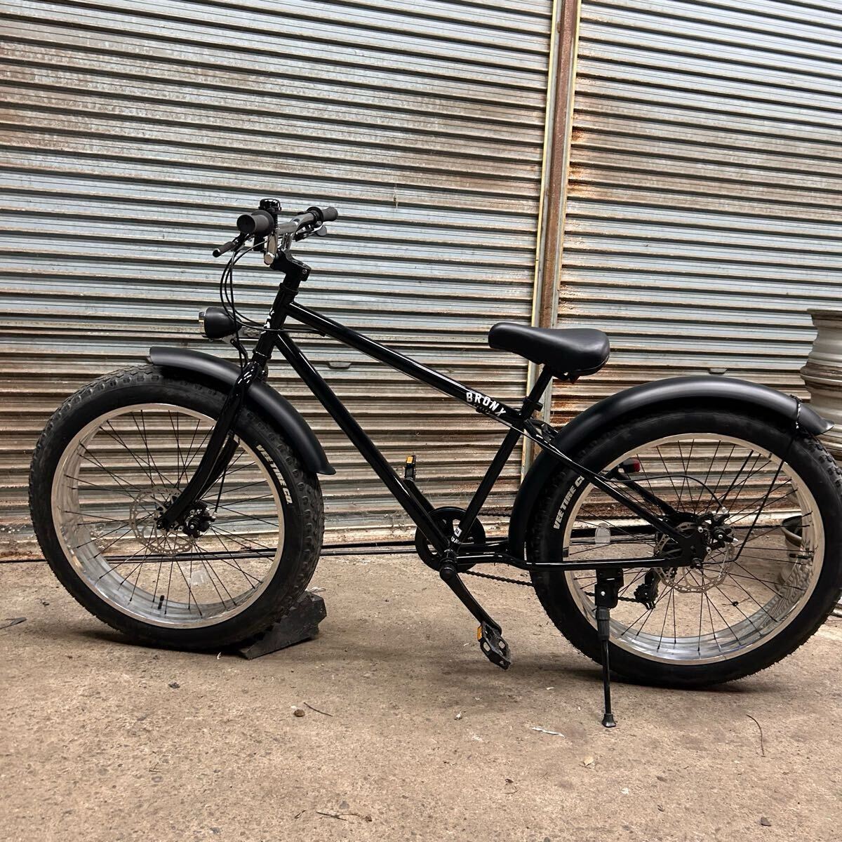 希少ホイール BRONX 4.0DD ブロンクス 26インチ FAT BIKE 26×4.0 ファットバイク クロームホイール ポリッシュ 7段変速 ビーチクルーザー _3