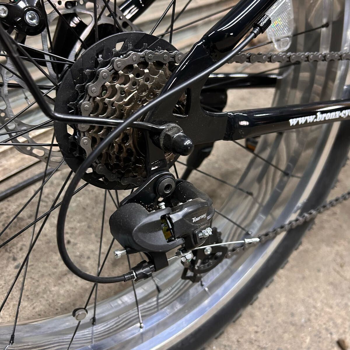 希少ホイール BRONX 4.0DD ブロンクス 26インチ FAT BIKE 26×4.0 ファットバイク クロームホイール ポリッシュ 7段変速 ビーチクルーザー _6