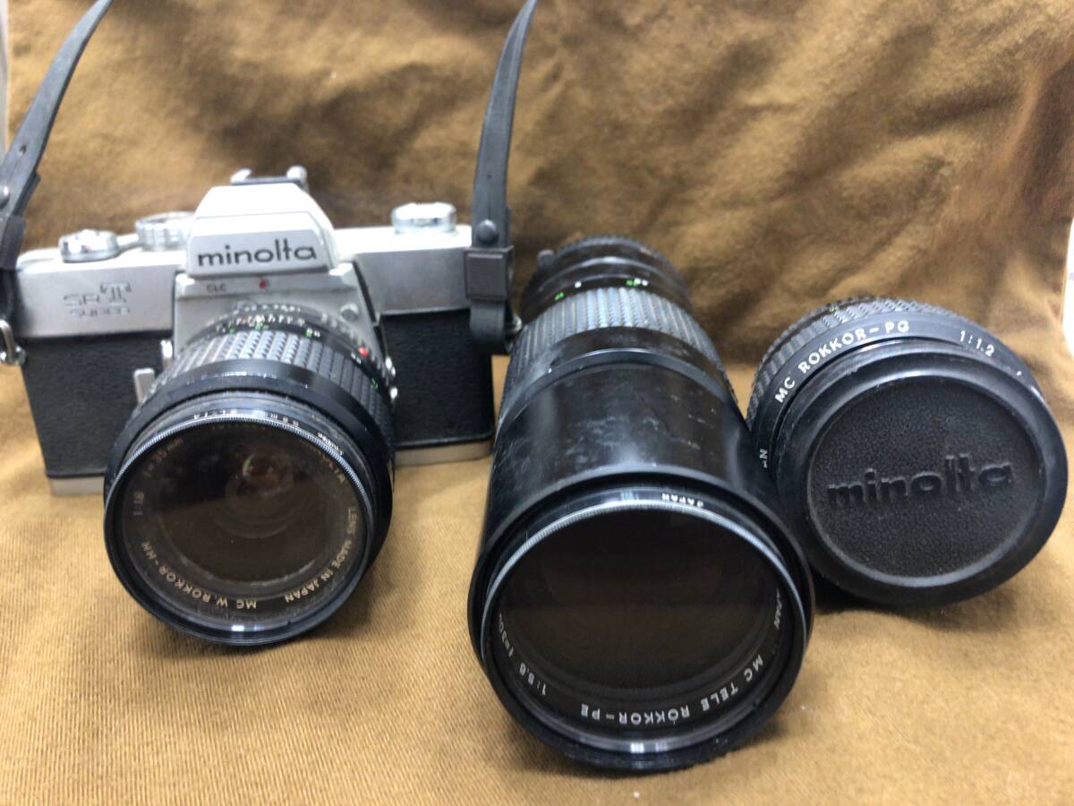 カメラ MINOLTA SR-T SUPER MC ROKKOR レンズ ストロボ