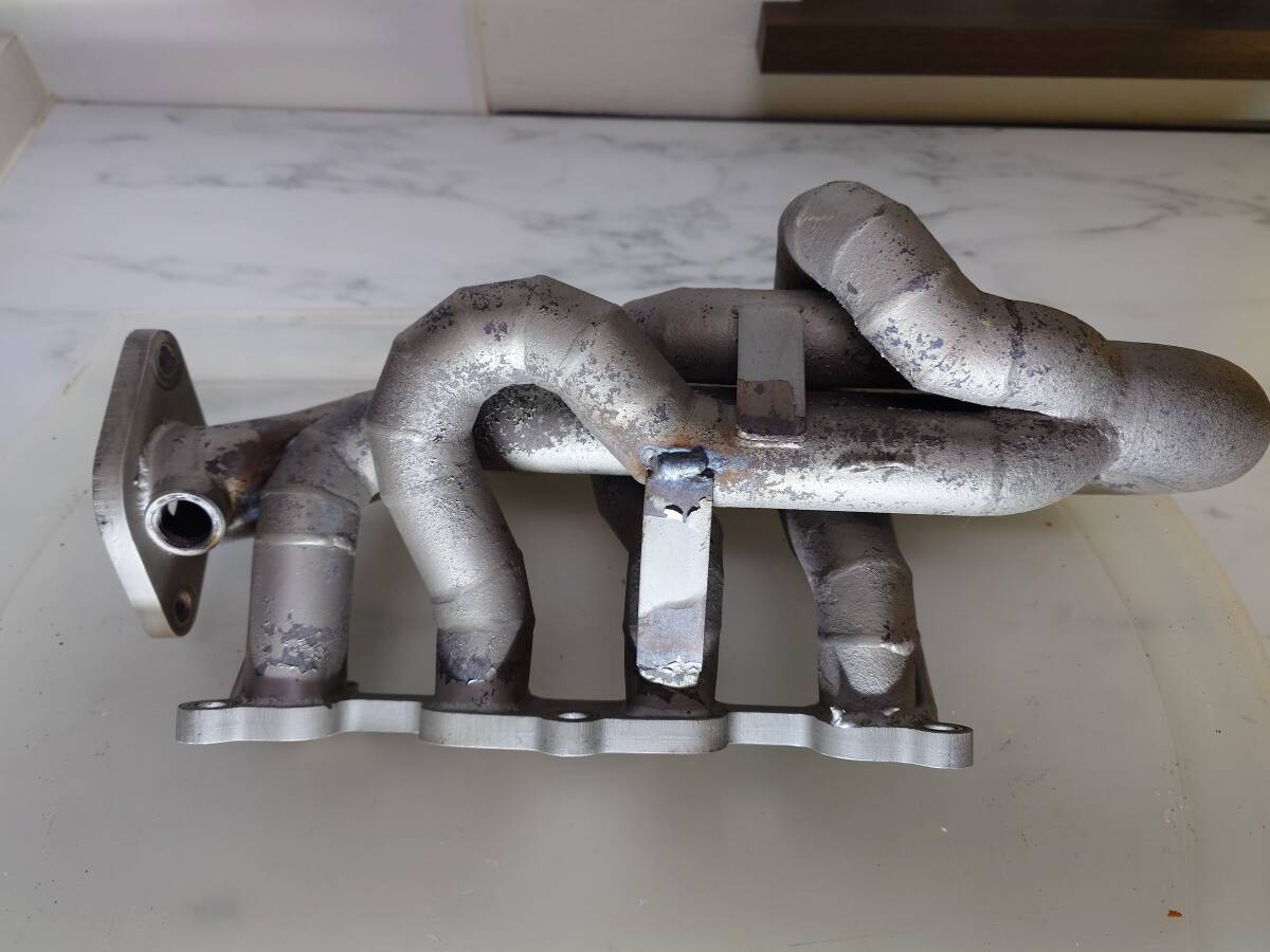 スバル サンバーtt2 エキマニ 自作品？ メーカー不明 ジャンク(触媒