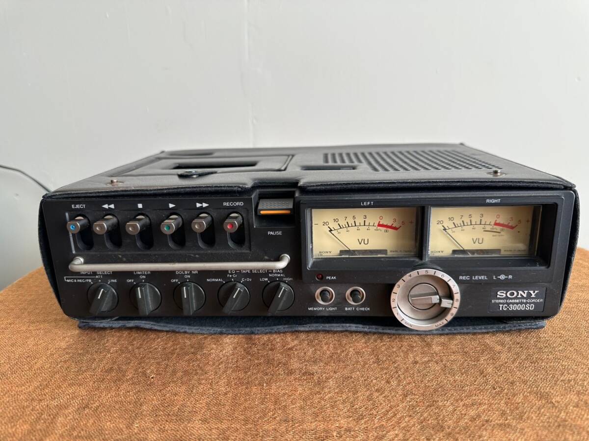 SONY studio 1785 カセットコーダー 本体 昭和レトロ SONY ソニー TC-3000SD ポータブルカセットコーダー カバー