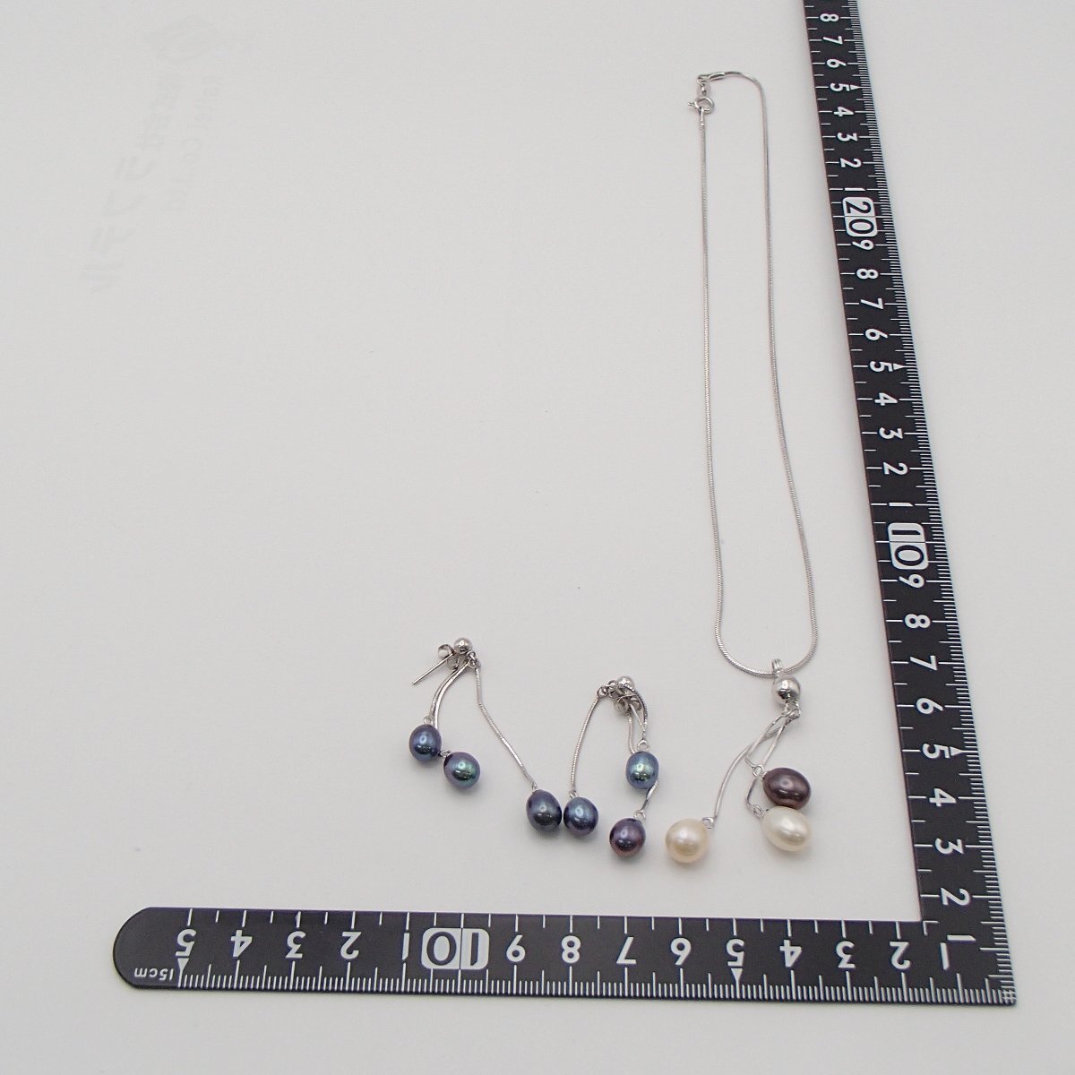 ☆パール ネックレス ピアス / K18 750 約7.2g / silver925 約5.2g 