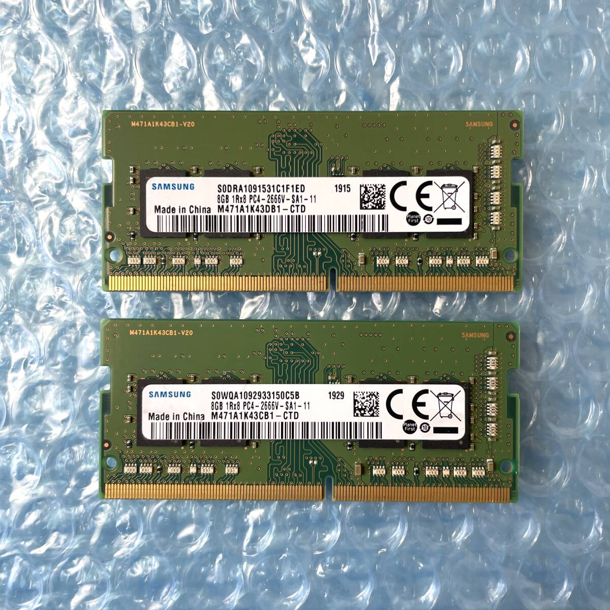 Samsung sodimm ddr4 8GB 2枚組 計16GB PCパーツ Samsung sodimm ddr4 8GB 2枚組 計16GB