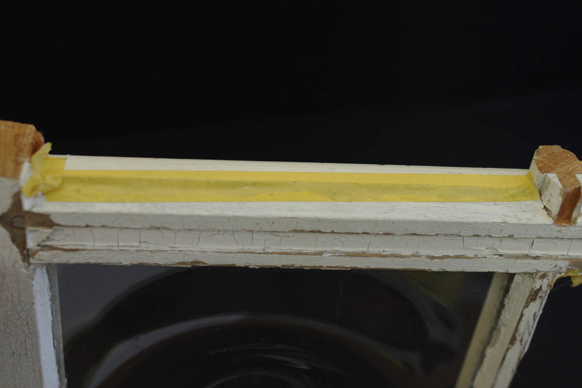 イギリス　アンティーク　ロンデルガラス　枠付き_10