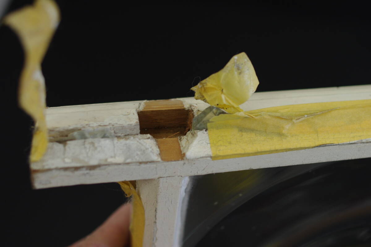 イギリス　アンティーク　ロンデルガラス　枠付き_7