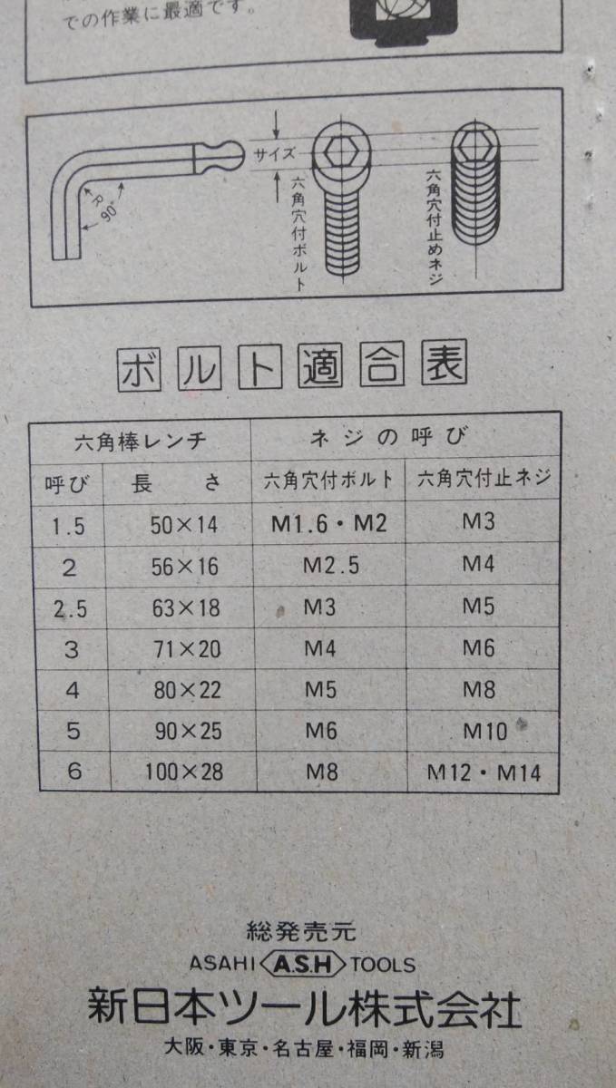 アサヒ(新日本ツール)　六角ボールレンチ　AZS-0710 (一組)_4