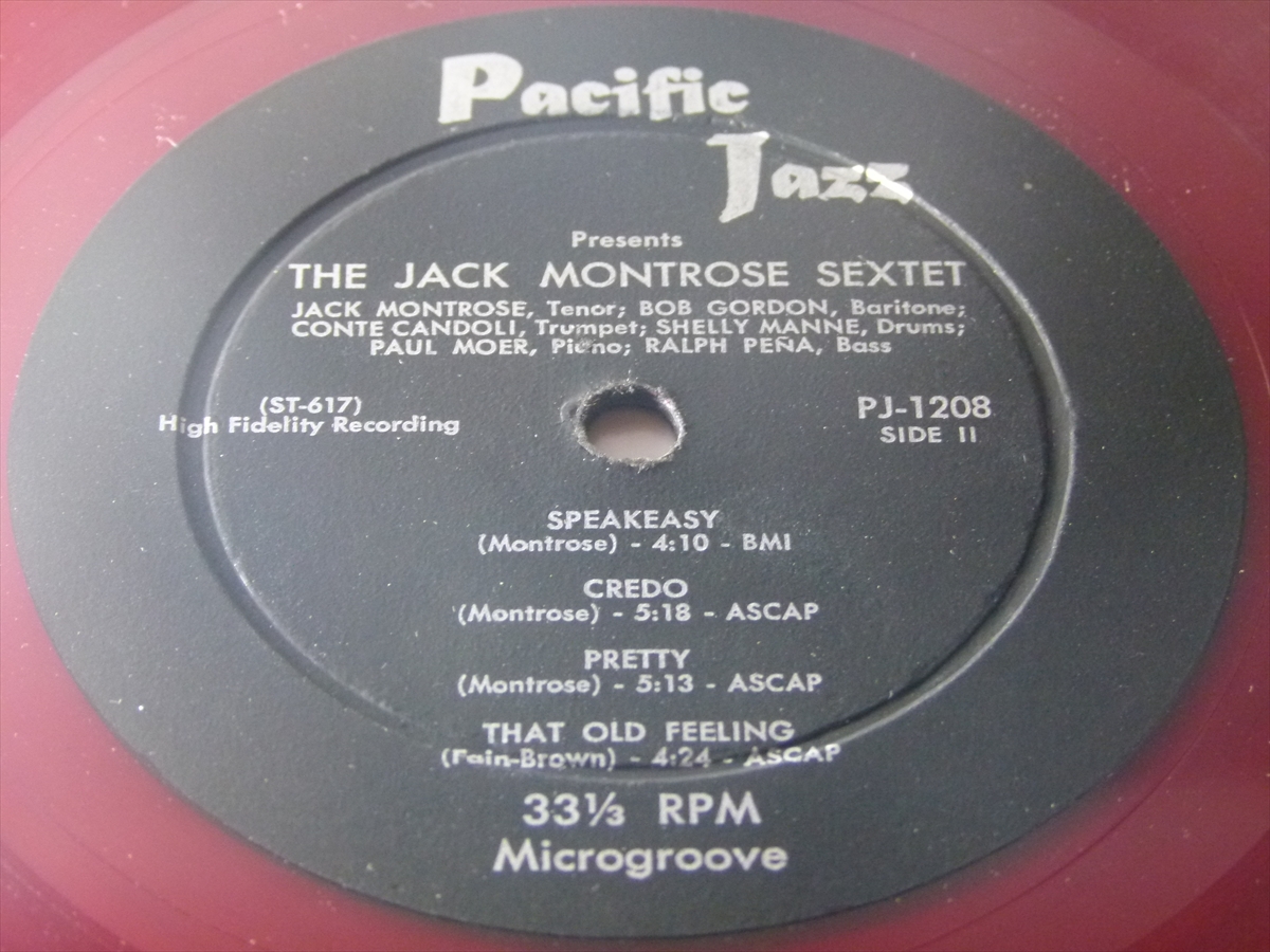 【オリジナル】JACK MONTROSE SEXTET / Jack Montorose★深溝/赤盤/フラット・ディスク★_3