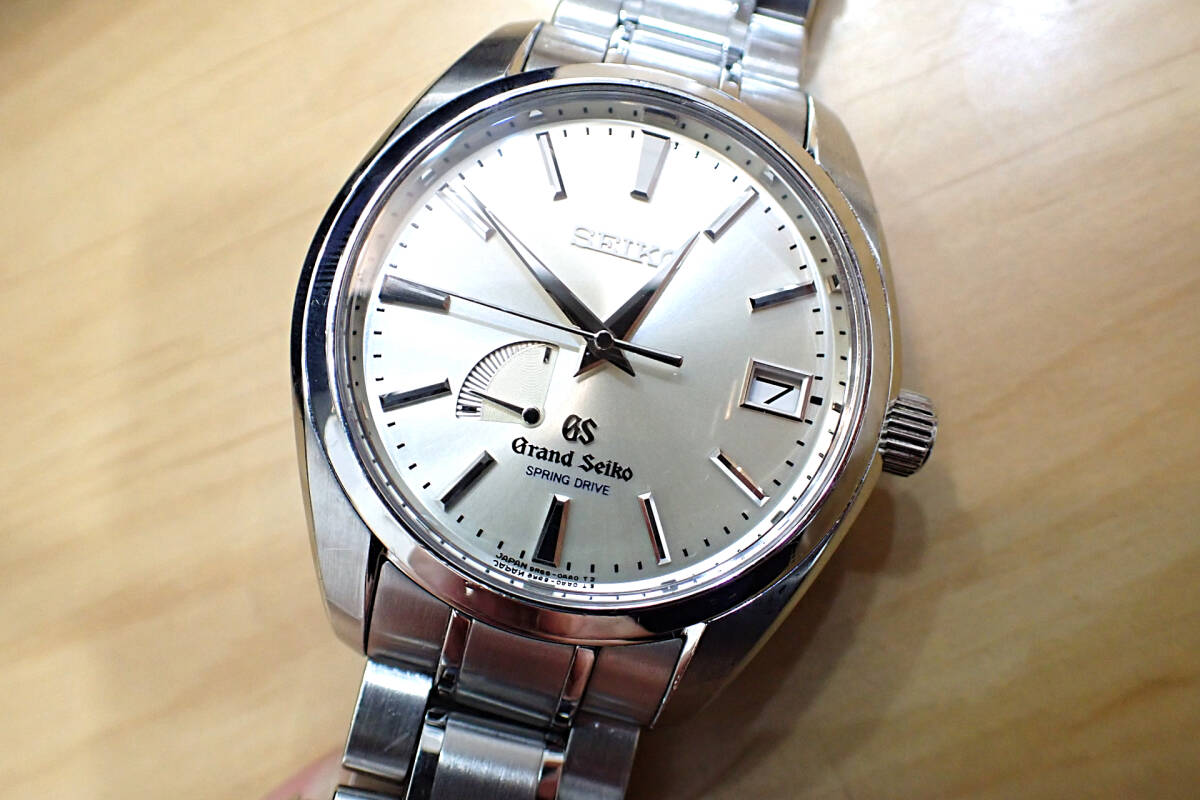 正規 ◆グランドセイコー/GS ◆ SBGA001/9R65-0AA0 シルバー/パワーリザーブつき スプリングドライブ メンズ腕時計_1