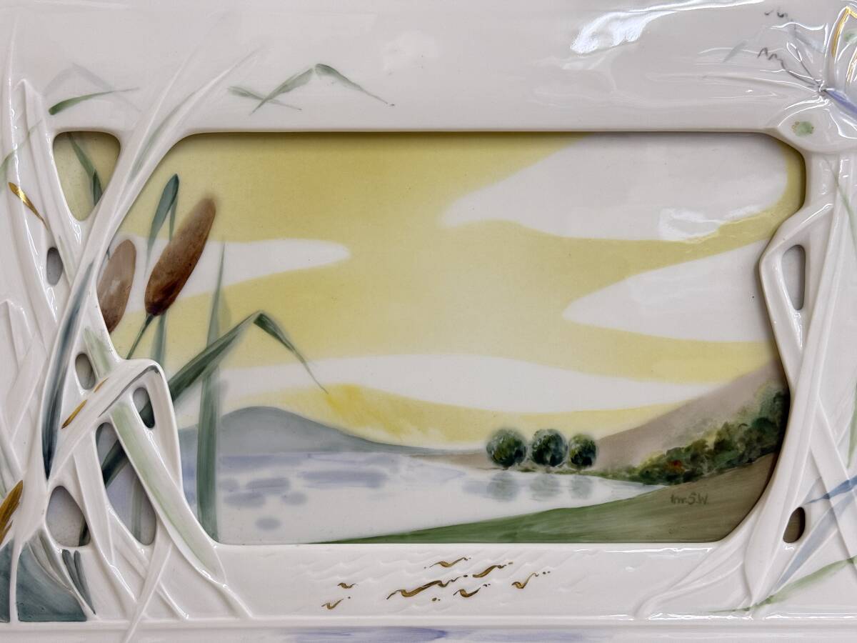 Meissen/マイセン/ザビーネ・ワックス/陶板画/34.8cm×25.1cm/(マイセン
