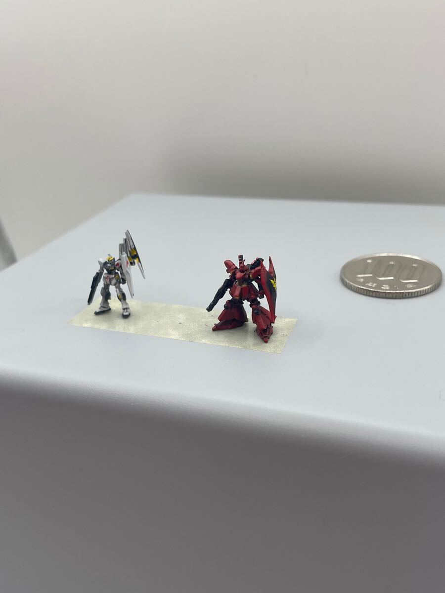 1/1700 MSセット2 ニューガンダム　サザビー　塗装済み完成品　ガレージキット　EXモデル_4
