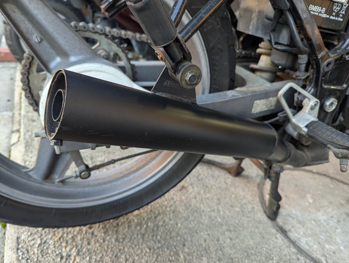 VT250F MC15 ショート管風 スリップオンマフラー 自作 ワンオフ品