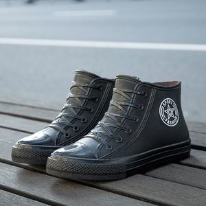 ☆SALE中【送料無料＆新品】Aglem レインシューズ レインブーツ 長靴 黒 ハイカット レデ