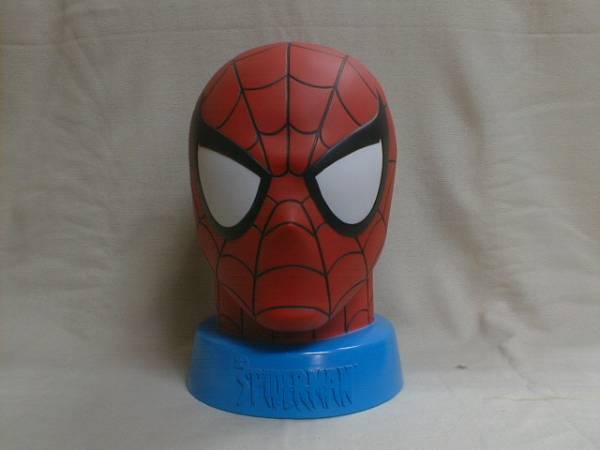 2001年　絶版　スパイダーマン　31x21.5cm　ビッグソフビ貯金箱