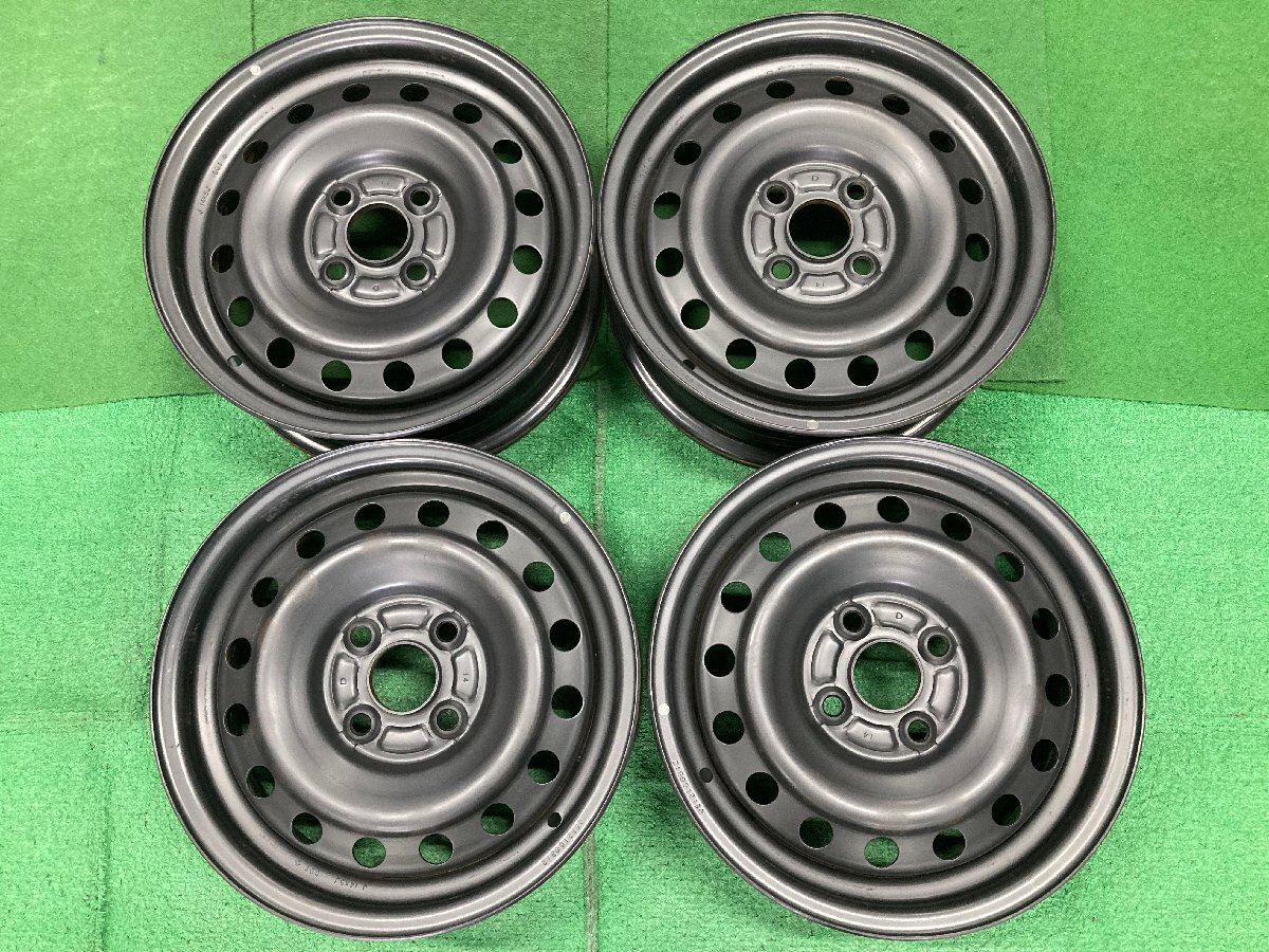 □7775 タンク ルーミー パッソ トール 等 14インチ 5J +40 4H 100 スチールホイール 4本_1